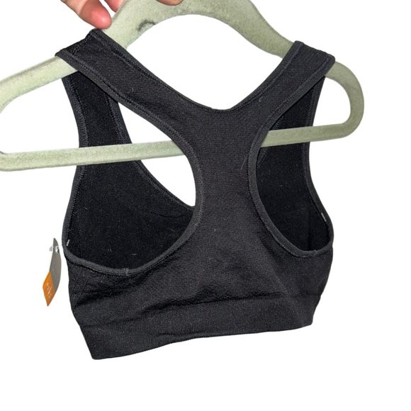champion NEW NWT black sports bra duo dry max Girls kids M 10-12 - Picture 3 of 5